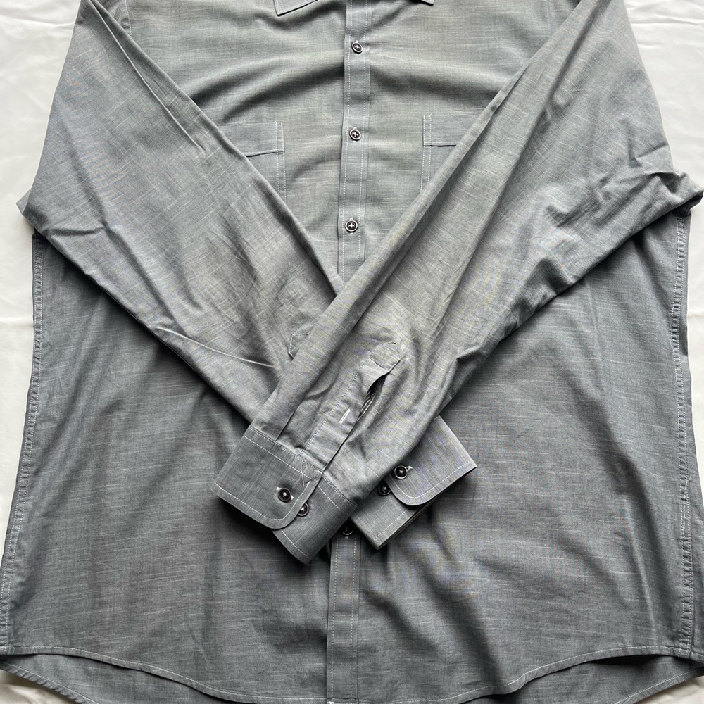 Tasso Elba Men's Charcoal Button-Down Shirt